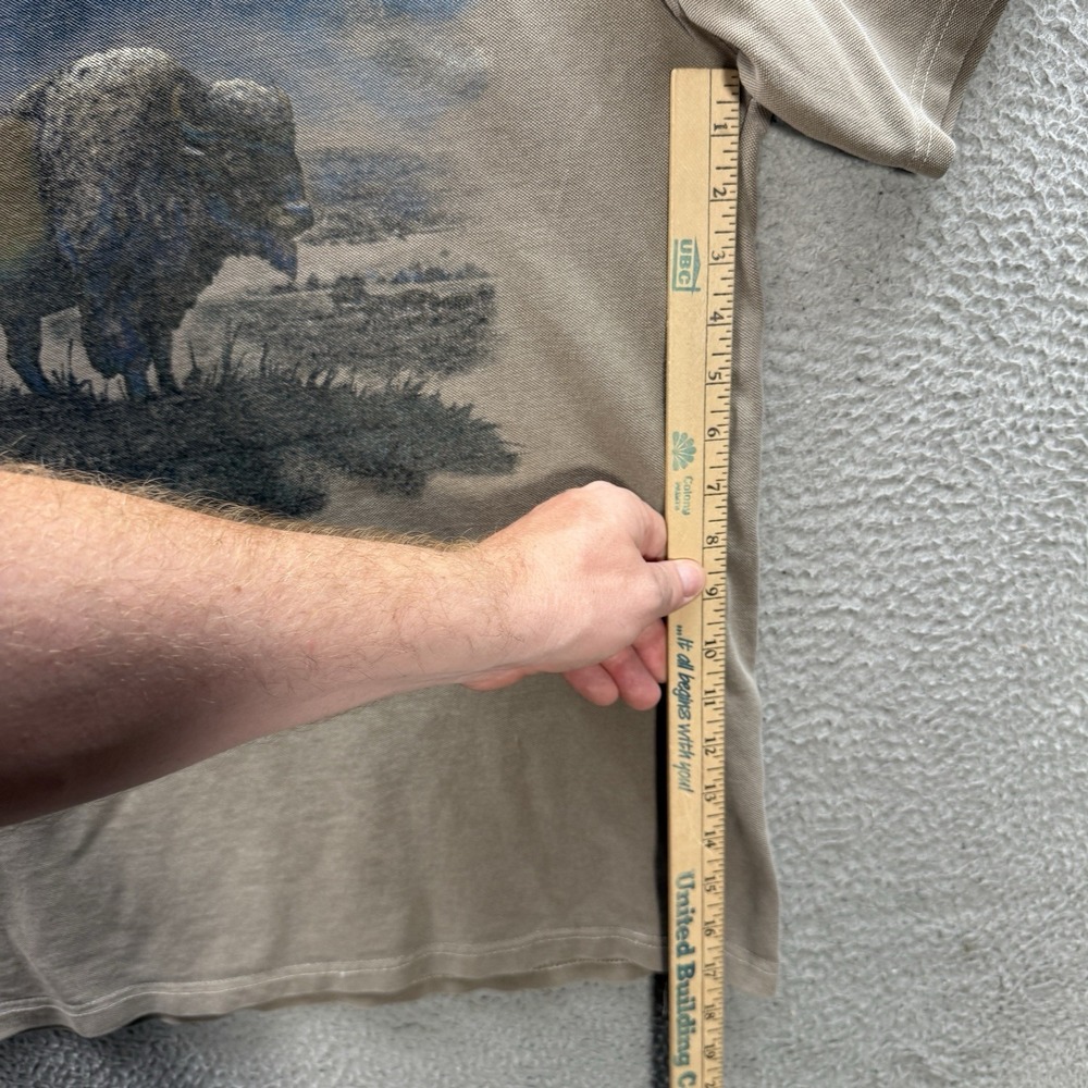 Vintage Art Unlimited Shirt Adult Medium Tan Crewneck Nature Grunge Faded 90s - Picture 6 of 12